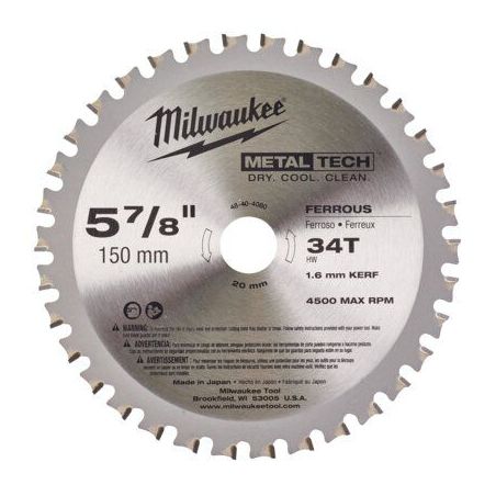 Lame scie circulaire métal 48404080 MILWAUKEE