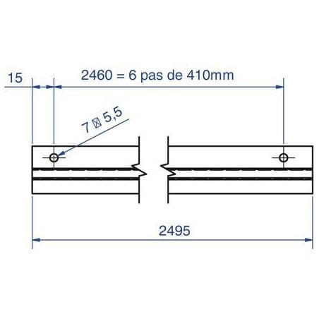 Accroche pour bandeau bois 10187/250 MANTION