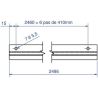 Accroche pour bandeau bois 10187/250 MANTION