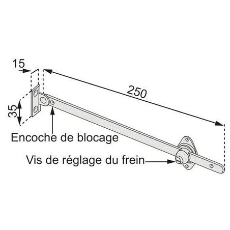 Coulisseau à frein LG 250 7138F250C