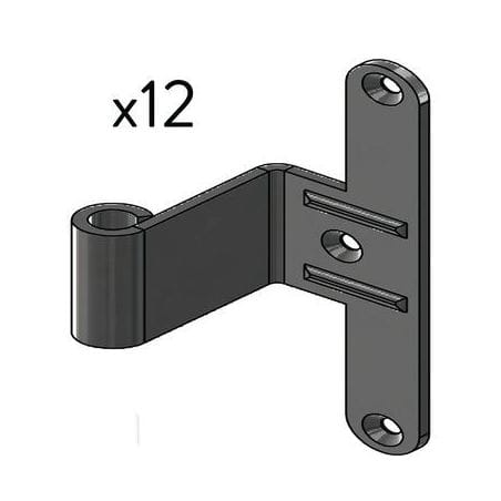 Paumelle universelle pour menuiserie bois acier zingué blanc Lame femelle 130 maternelle réversible M-789182 BOURG INDUSTRIE