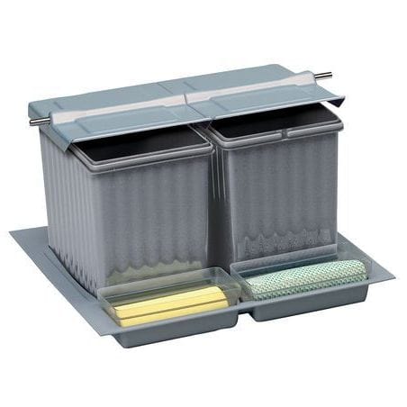 Poubelle de tiroir pour TANDEMBOX avec couvercle basculant Pour meuble de 600 mm 6921GS1 GOLLINUCCI
