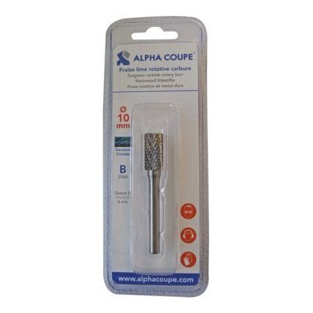 Fraise lime denture croisée pour acier et inox Cylindre coupe en bout BC26/10.0 ALPHACOUPE