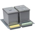 Poubelle de tiroir pour TANDEMBOX avec couvercle Pour meuble de 600 mm 6913GS1 GOLLINUCCI