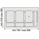 Poubelle de tiroir pour TANDEMBOX avec couvercle Pour meuble de 900 mm 6911GS1 GOLLINUCCI