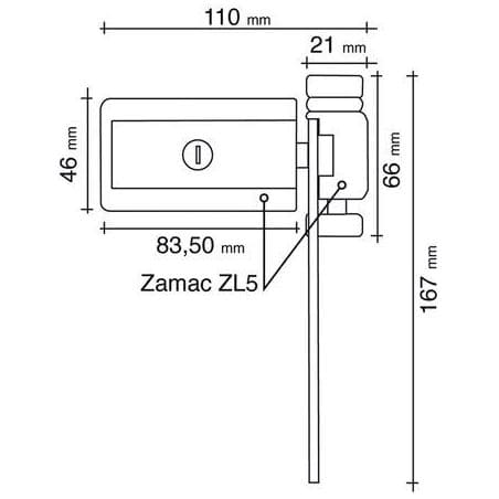 Verrou pour fenêtre Modèle pour fenêtre battante s'entrouvrant n°6880 TR6SMV 6880 SOCONA