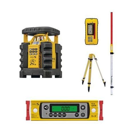 Niveau laser rotatif LAR 350 + niveau électronique 23 cm offert 407003 + 149339 STABILA