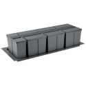 Poubelle de tiroir grande capacité 9XL Pour meuble de 1 200 mm 9XLBASE1200A GOLLINUCCI