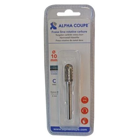 Fraise lime denture croisée pour acier et inox Cylindre bout rond BC36/10.0 ALPHACOUPE