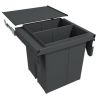 Poubelle suspendue grande capacité EVO Pour meuble de 600 mm 6580EVG460C GOLLINUCCI