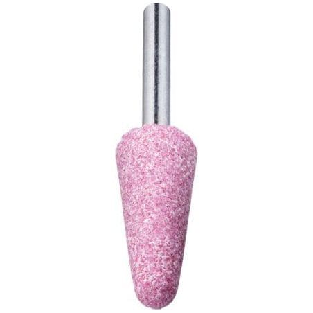 Meule sur tige rose pour acier et fonte Conique bout arrondi A201501632602 LUKAS