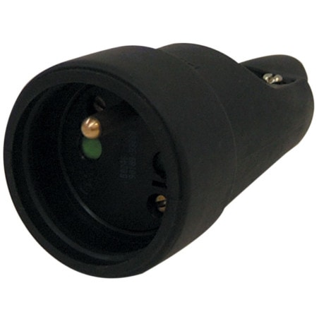 Fiche femelle simple caoutchouc 2p+t LEGRAND 050446