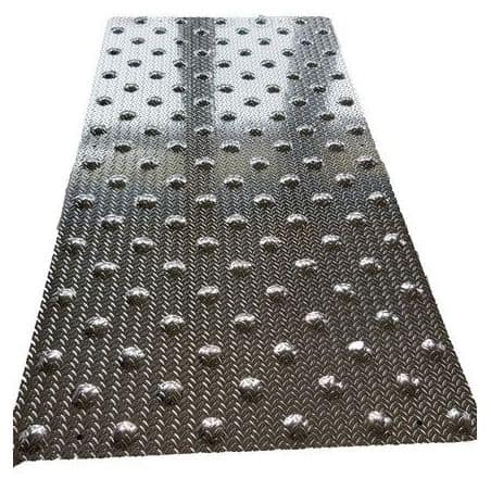 Dalle podotactile métal Dalle en aluminium argent grain de riz 630097 WATTELEZ