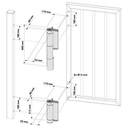 Ferme-porte hydraulique Mammoth Modèle Mammoth 200 MAMMOTH-HD-ZILV LOCINOX