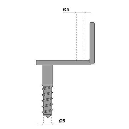 Battement de persienne coudé à visser Inox 316 S903620 TORBEL INDUSTRIE