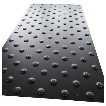 Dalle podotactile métal Dalle en aluminium noir lisse 630096 WATTELEZ