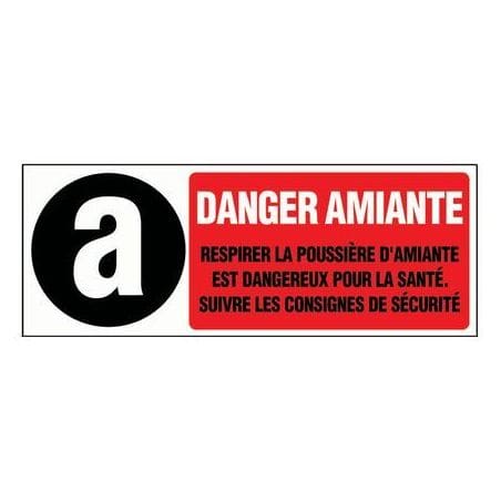 Panneau de signalisation rectangulaire Danger amiante 4034355 NOVAP