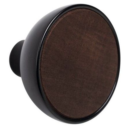Bouton BOL 0486 zamak-bois Noir mat et sapelli 0489045NM222 VIEFE