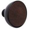Bouton BOL 0486 zamak-bois Noir mat et sapelli 0489045NM222 VIEFE