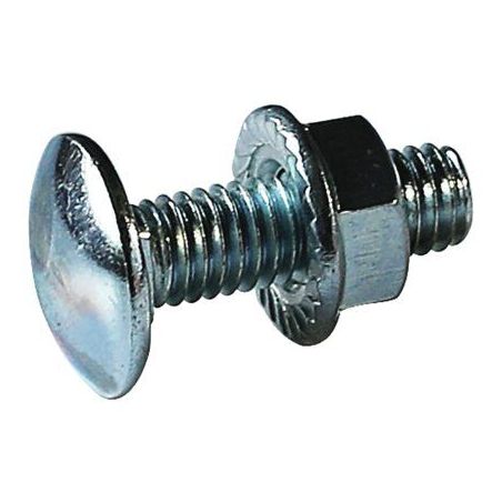 Boulon tête ronde collet carré réduit Acier zingué blanc 501R6016