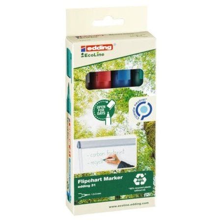 Pochette de 4 marqueurs écologiques pour chevalet 4-31-4 EDDING