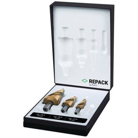 Coffret de 3 forets étagés HSS-TiN biodégradable 101026TRK RUKO