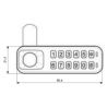 Serrure électronique à code E10 mini Horizontale E10MINI-H DOM