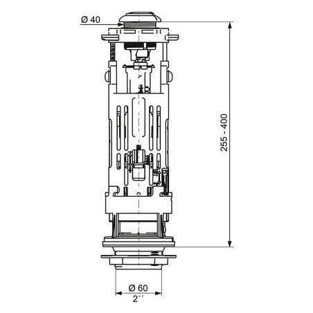 Mécanisme double chasse à étrier WIRQUIN ONE 10723673 Wirquin