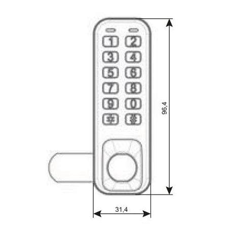 Serrure électronique à code E10 mini Verticale E10MINI-V DOM