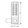Serrure électronique à code E10 mini Verticale E10MINI-V DOM
