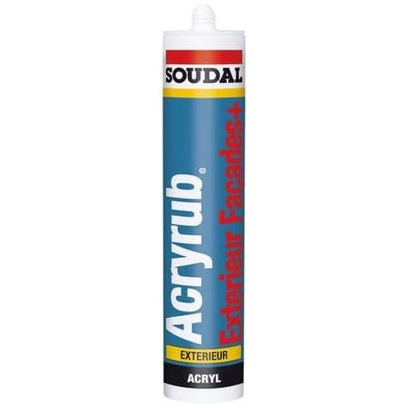Mastic acrylique Acryrub extérieur façade + Carton 24 SOUDAL