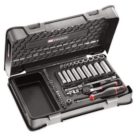 Coffret douilles longues 1/4" 6 pans 46 pièces R.2BLPB FACOM