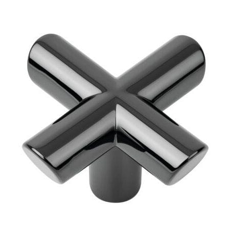 Bouton EQUIS zamak Chrome noir brillant 0614040Z03 VIEFE