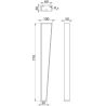 Pied métal plat Pied de table - 710 mm 54307 DEVISMES