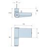 Paumelle pour profil PVC Florence 105 7670I_58 FAPIM