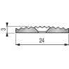 Profil à encastrer aluminium strié 2019090 00 DINAC