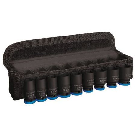 Trousse de 9 douilles à choc 1/4" 2608003034 BOSCH