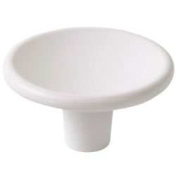 Bouton DISC zamak Blanc mat...