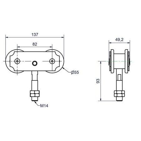 Monture pivotante 663 NULL MANTION