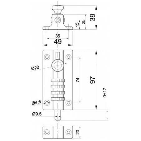 Verrou de box à combinaison 00056