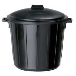 Poubelle en plastique de 80 litres avec son couvercle