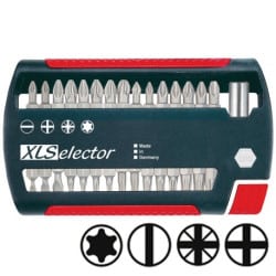 Coffret 30 embouts standards fente / philips / pozidriv / torx WIHA