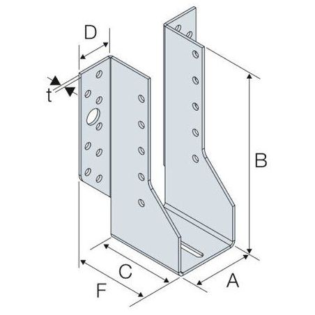Sabot à ailes extérieures sécable ZPRO DJH-Z acier galvanisé SIMPSON