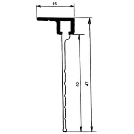 Profilé avec joint à lèvre ajustable À 90° 08005 JUNG ETANCHEITE