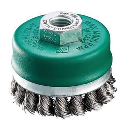 Brosse à mèche torsadée avec bague de retenue M14 Inox 0936 SIT