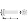 Vis métaux tête cylindrique large pozidriv Acier zingué blanc