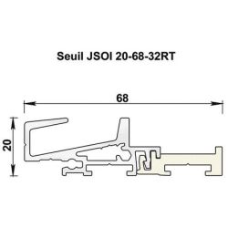 Profil de seuil aluminium JSOI20-68-32RT JSOI20-68-32RT-NA BILCOCQ
