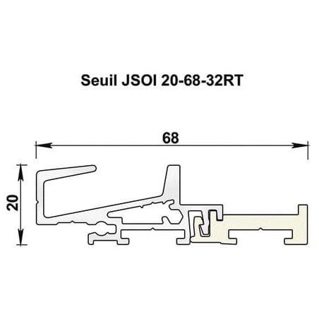 Profil de seuil aluminium JSOI20-68-32RT JSOI20-68-32RT-NA BILCOCQ