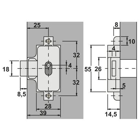Serrure à espagnolette à cylindre Z23LEHMANN
