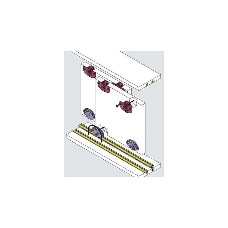 Garniture 310 1 porte coulissante 10403107 KRONA KOBLENZ